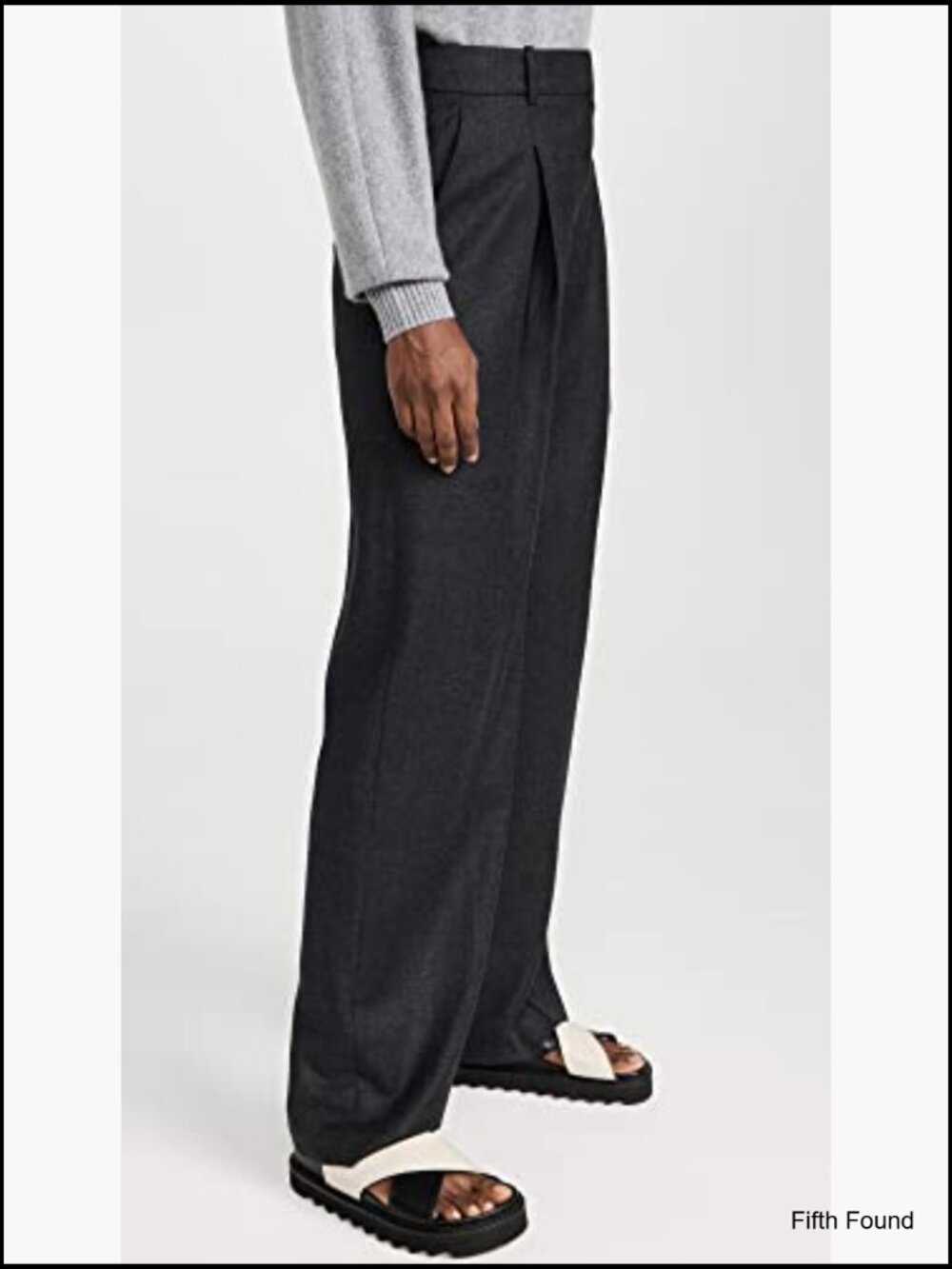 Wide-Leg High-Waisted Wool Pleat Trousers - Picture 4 of 6
